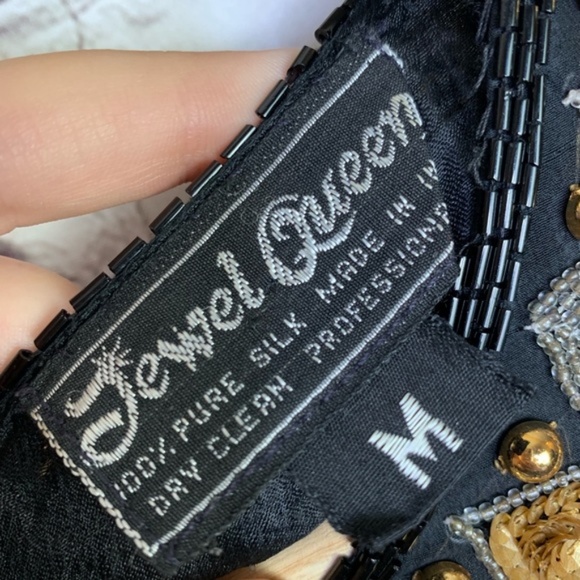 VTG Jewel Queen 100% silk blouse Jewel Queen - Picture 3 of 3